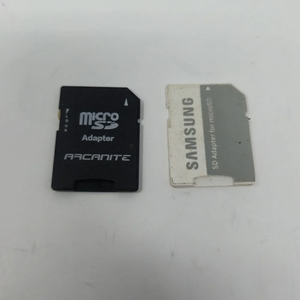 Lot of 2 Micro SD to SD Card Adapter Samsung OEM White & Arcanite Black Tested
